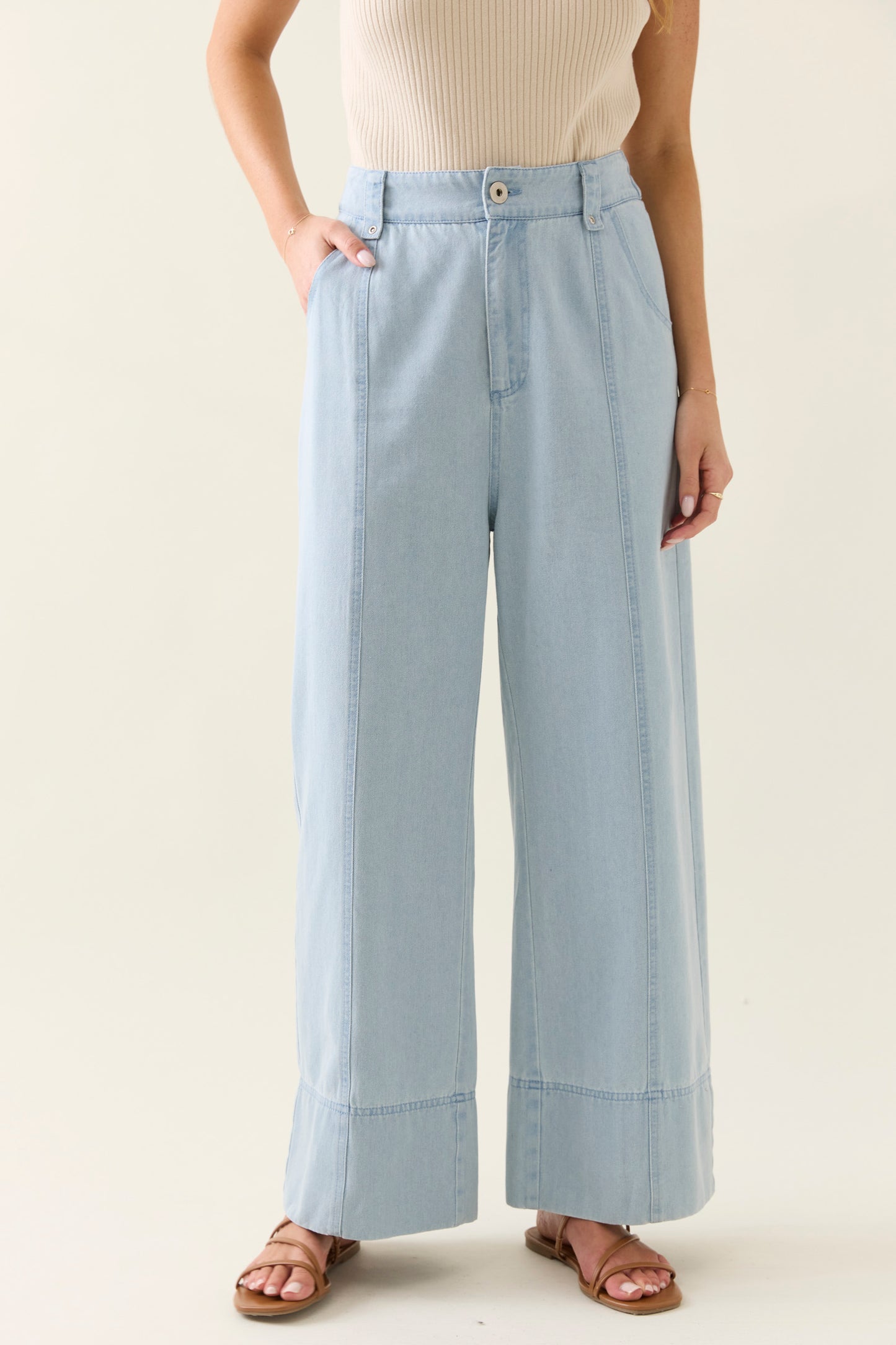 Sofie Denim Pant - Sky