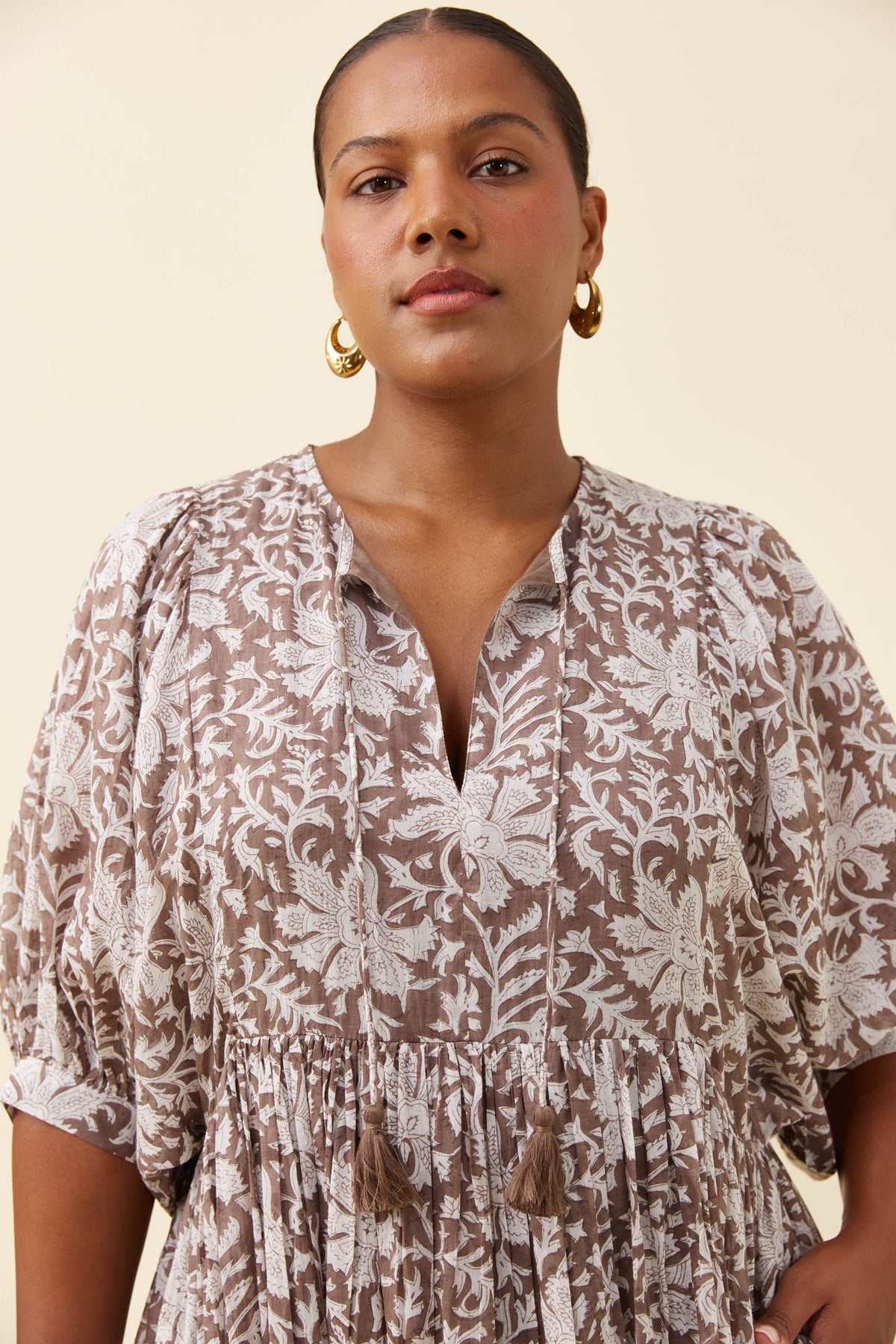 Wilma Maxi Dress from Isle of Mine - Taupe