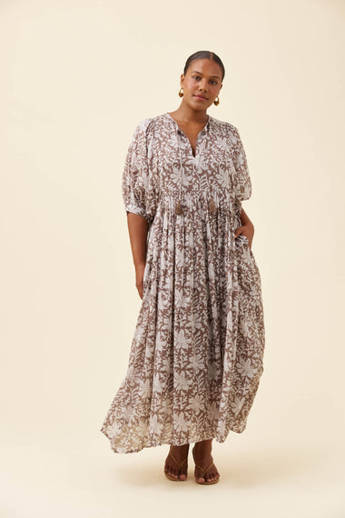 Wilma Maxi Dress from Isle of Mine - Taupe