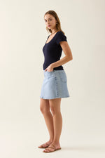 Adele Knit T-shirt - Navy