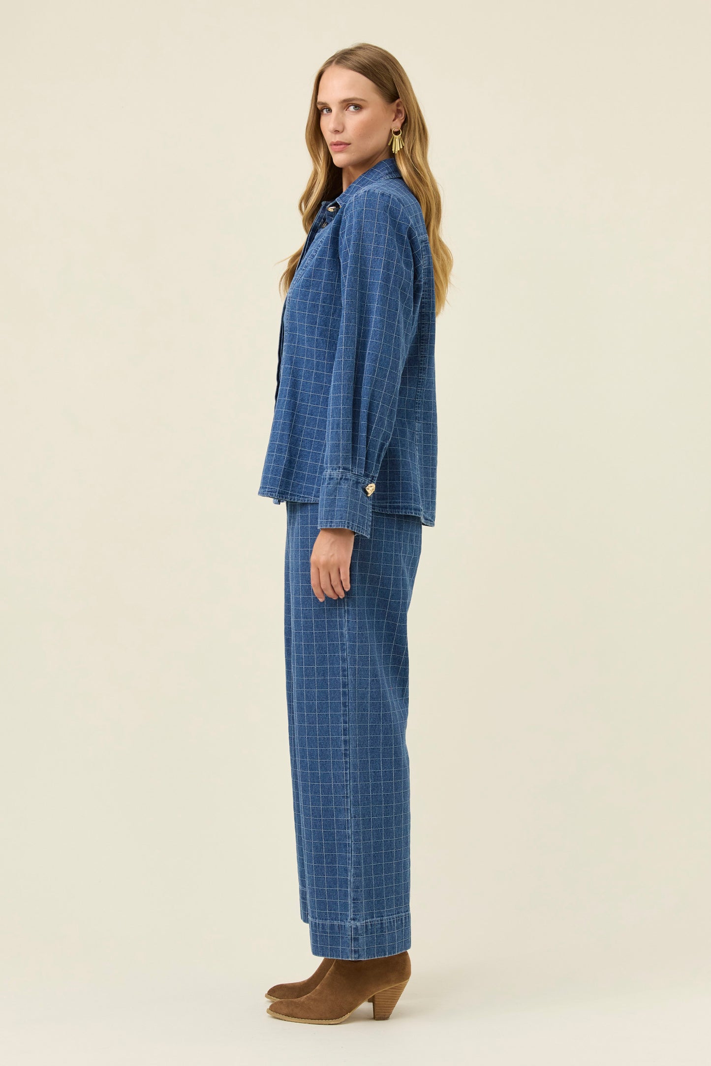 Sloane Denim Shirt from Isle of Mine - Denim Check