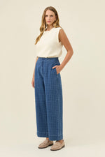 Sloane Denim Pant from Isle of Mine - Denim Check