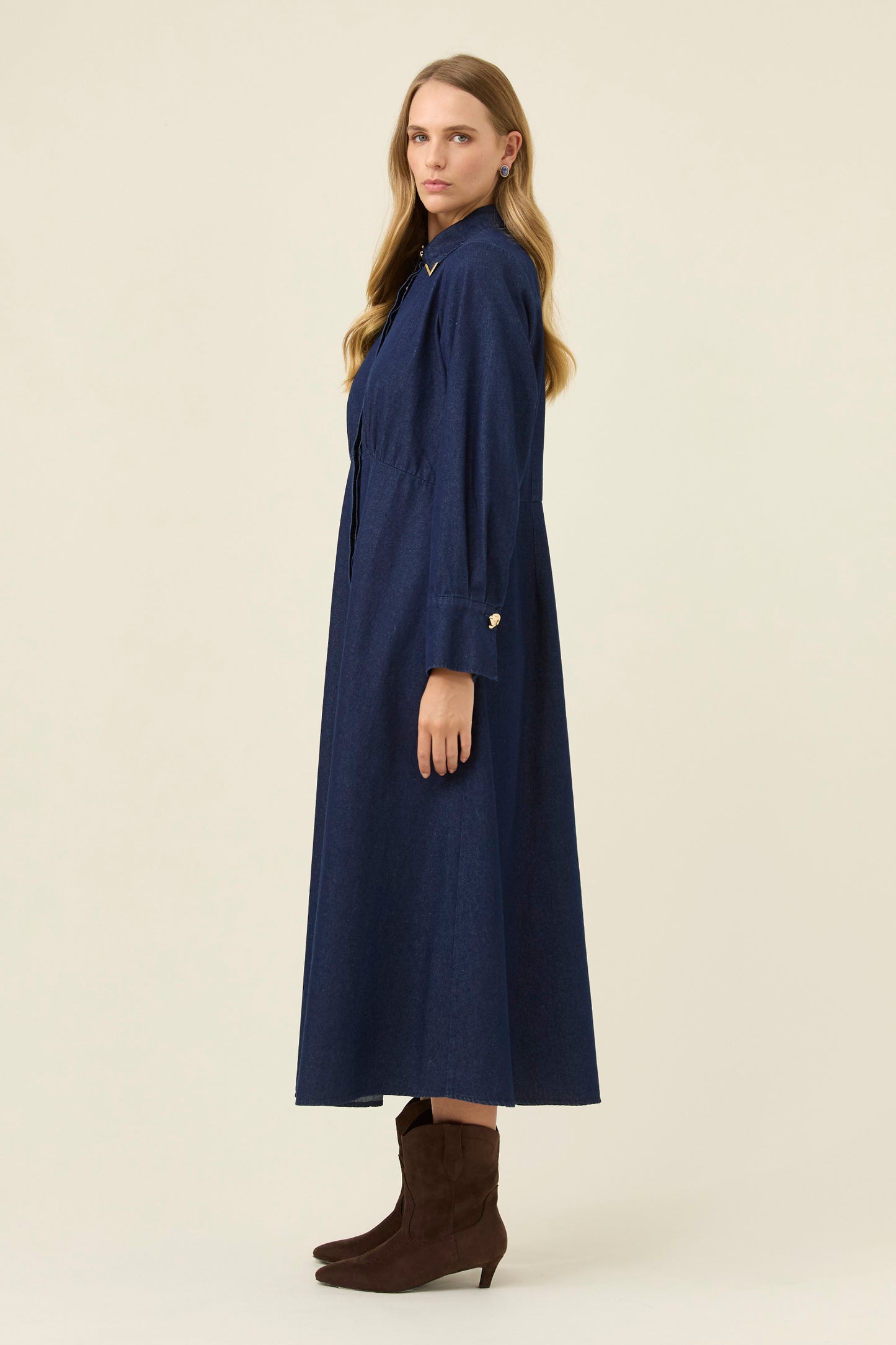Sloane Denim Maxi Dress from Isle of Mine - Indigo