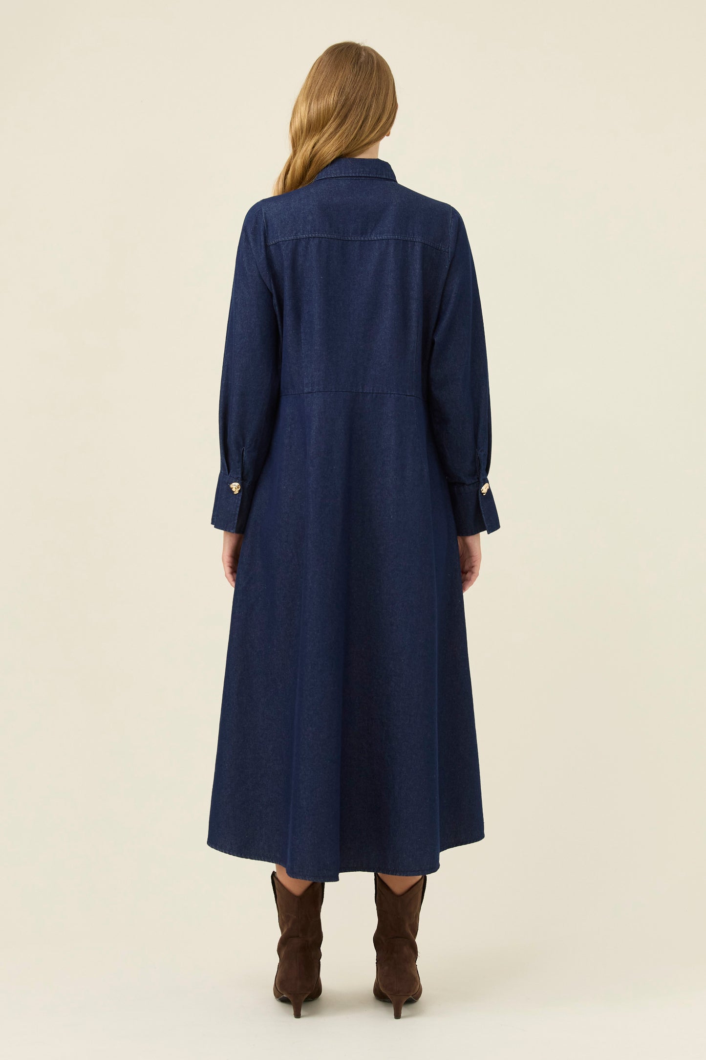 Sloane Denim Maxi Dress from Isle of Mine - Indigo