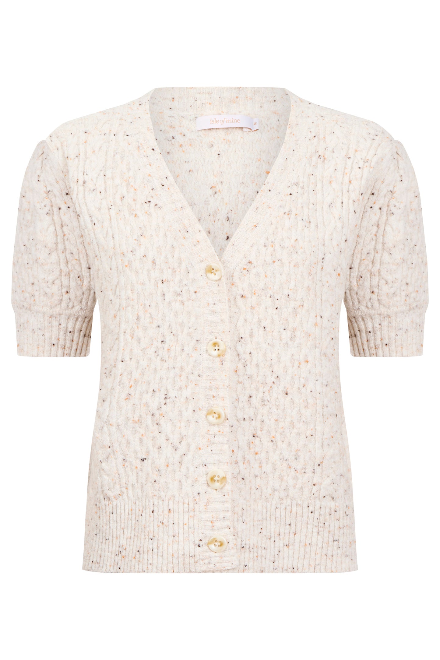 Mckenna Short Sleeve Cardigan from Isle of Mine - Ivory