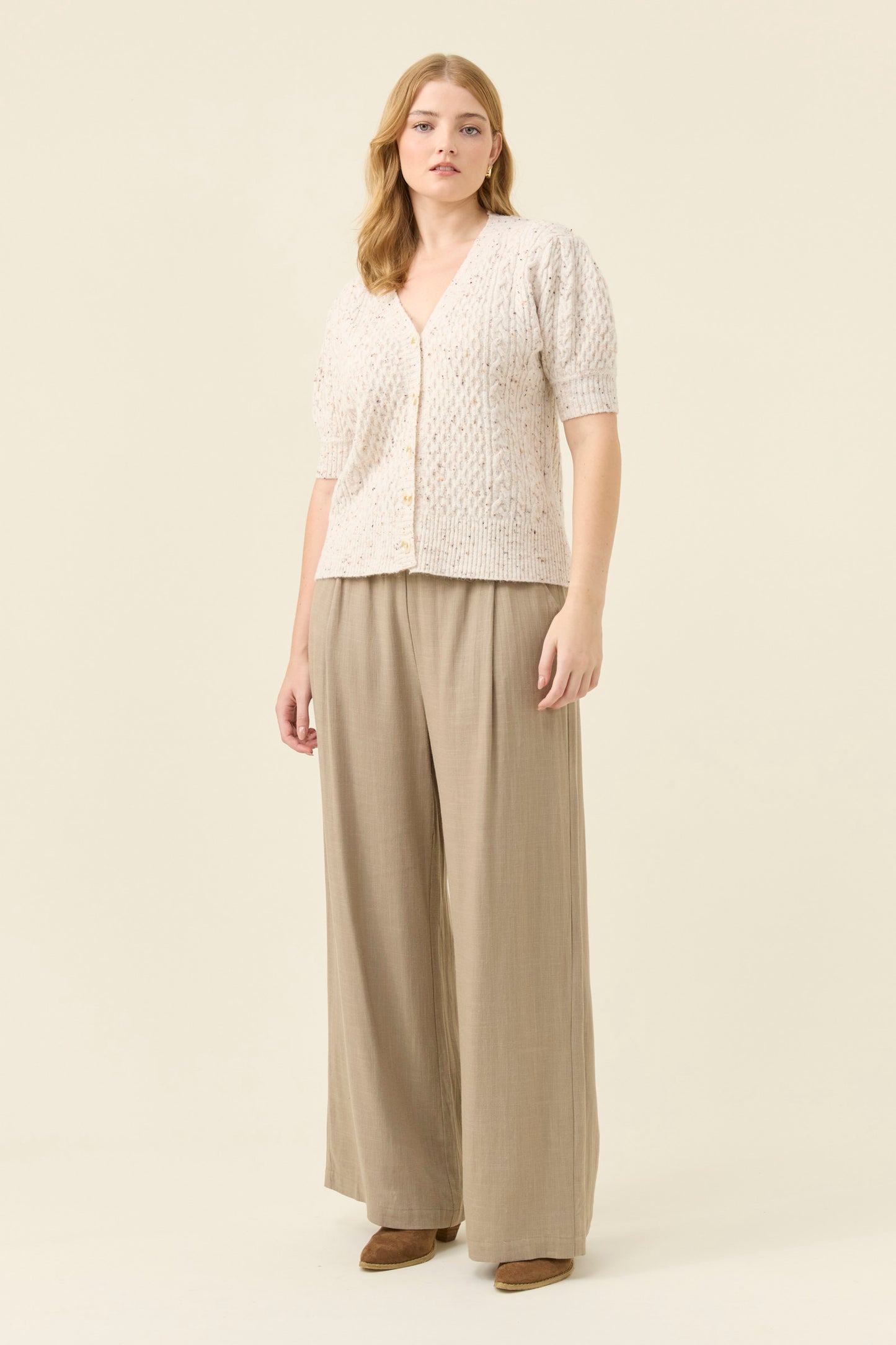 Mckenna Short Sleeve Cardigan from Isle of Mine - Ivory