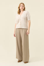 Mckenna Short Sleeve Cardigan from Isle of Mine - Ivory