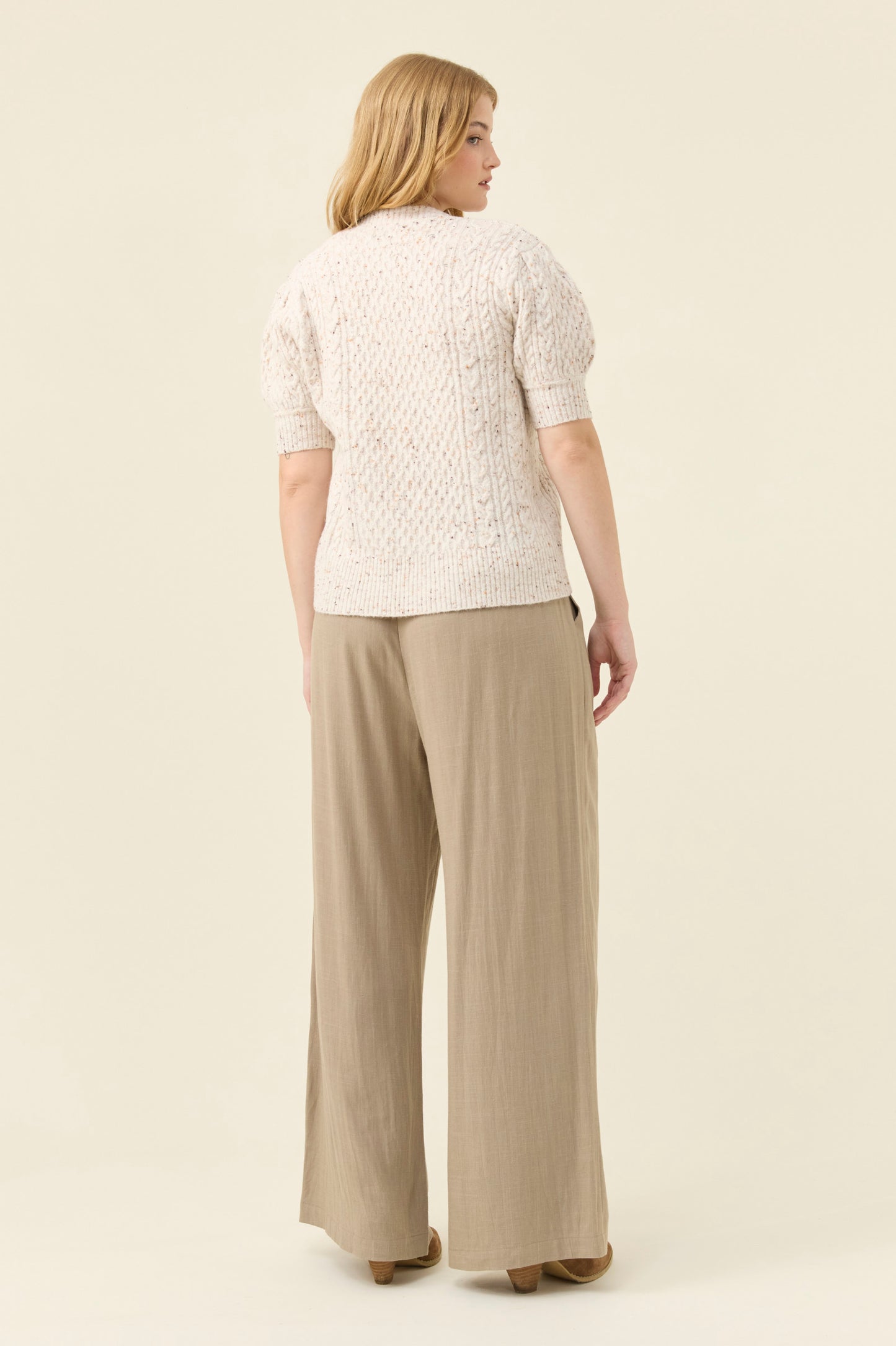 Mckenna Short Sleeve Cardigan from Isle of Mine - Ivory