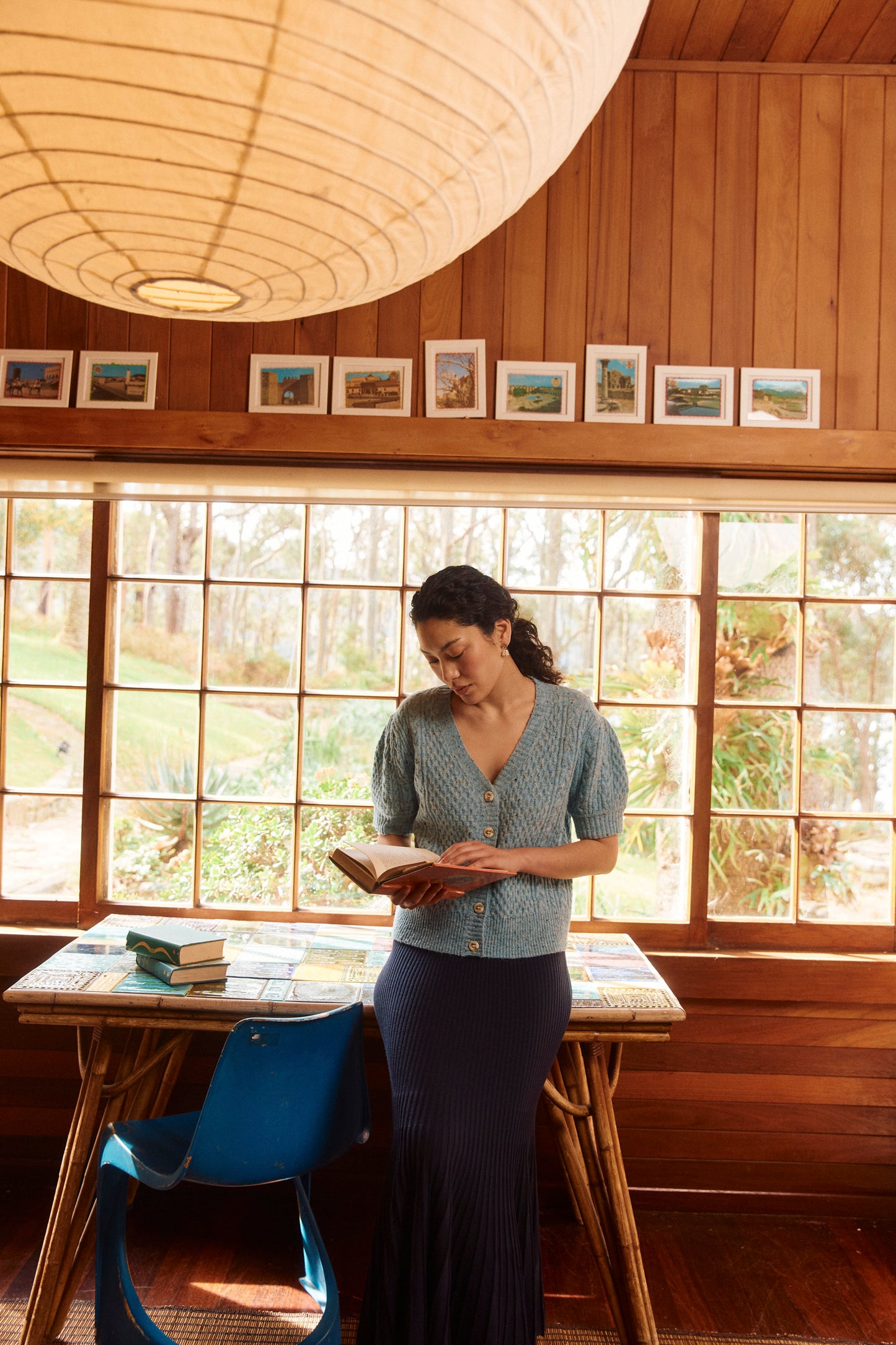 Mckenna Short Sleeve Cardigan from Isle of Mine - Ice Blue