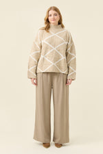 Mckenna Diamond Jumper from Isle of Mine - Stone colour