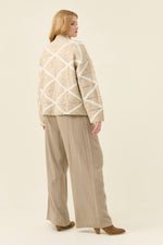 Mckenna Diamond Jumper from Isle of Mine - Stone colour