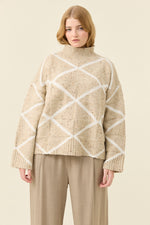 Mckenna Diamond Jumper from Isle of Mine - Stone colour