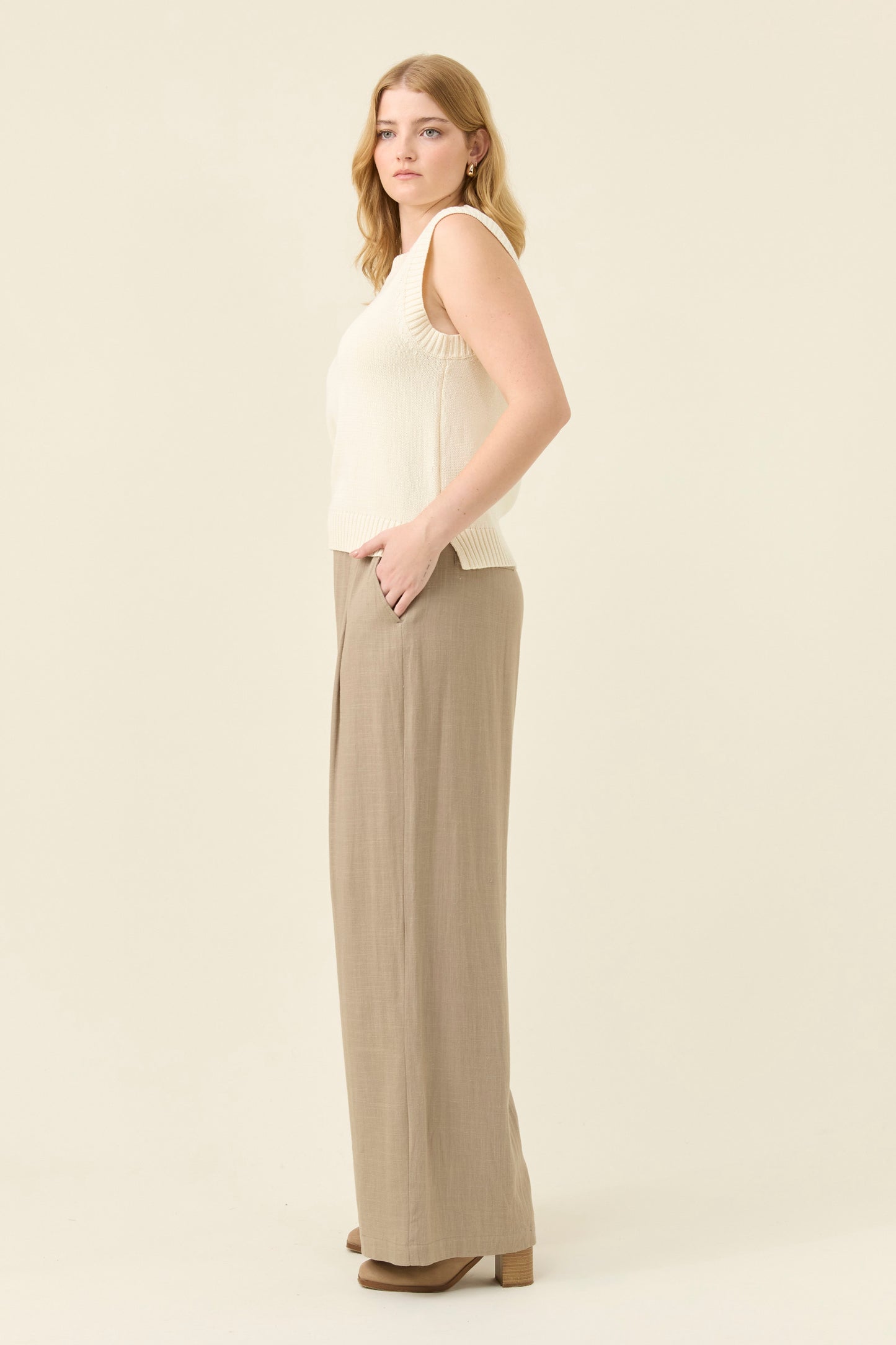 Darby Knit Vest from Isle of Mine - Ivory