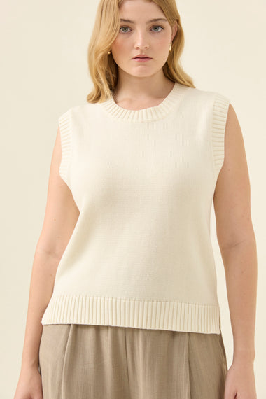 Darby Knit Vest from Isle of Mine - Ivory
