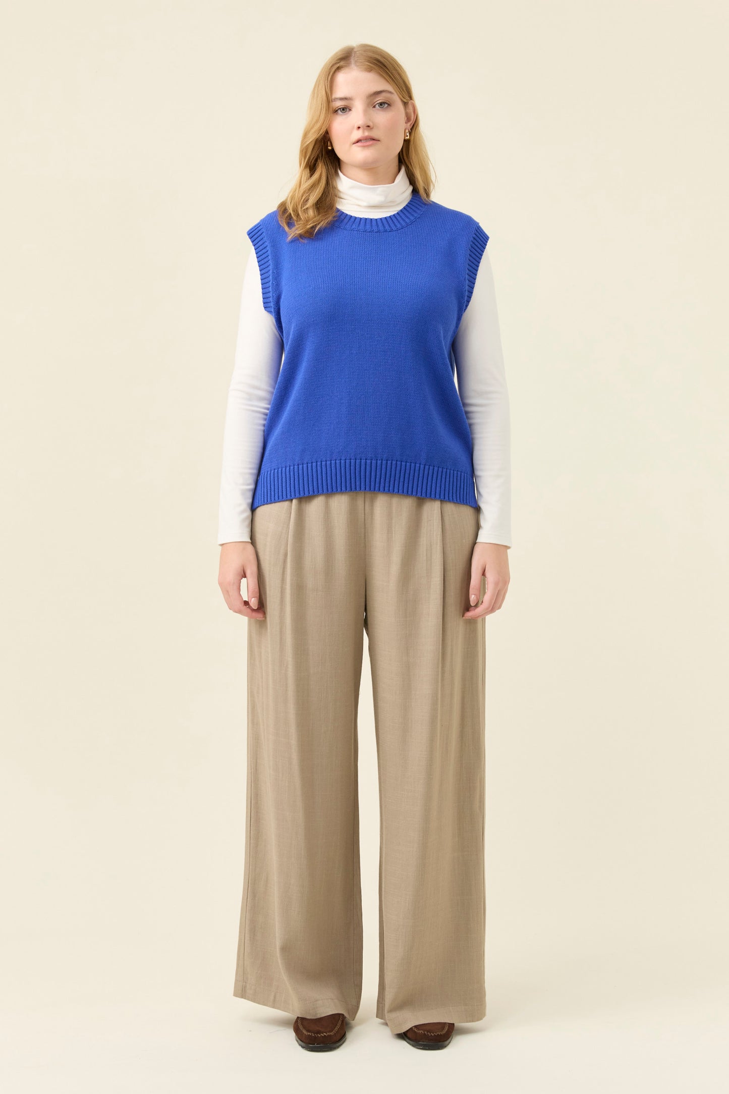 Darby Knit Vest from Isle of Mine - Cobalt