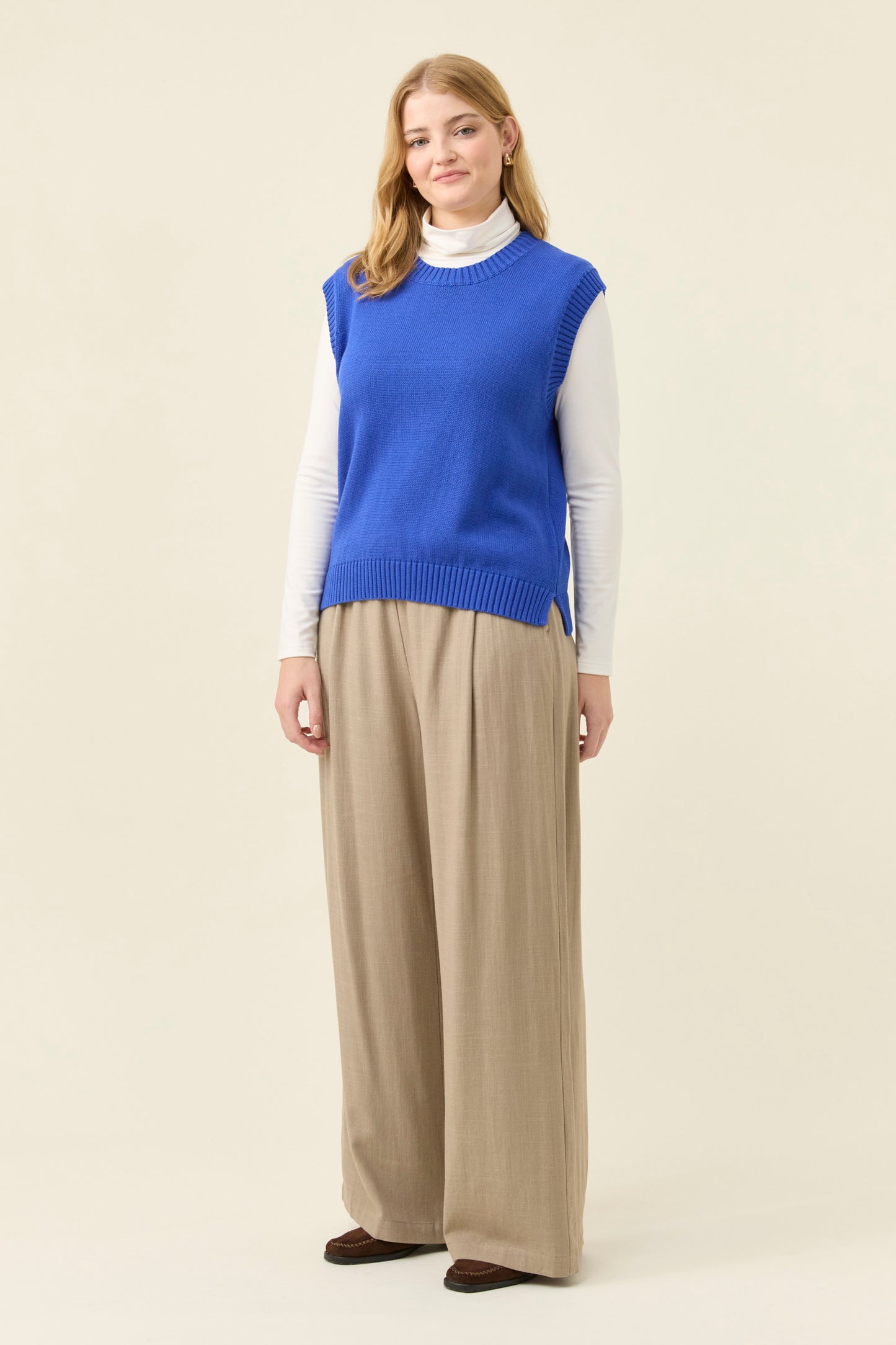 Darby Knit Vest from Isle of Mine - Cobalt