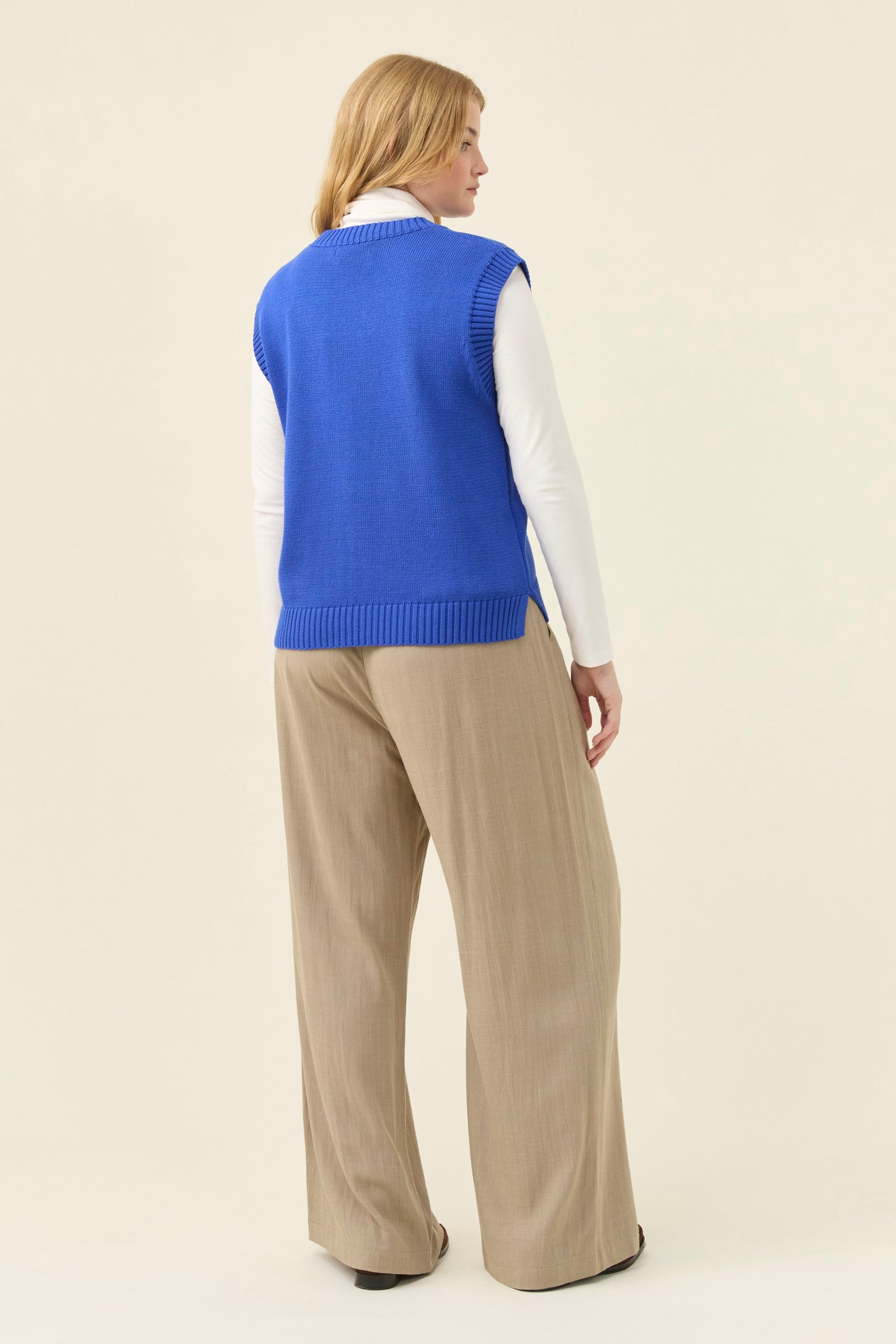 Darby Knit Vest from Isle of Mine - Cobalt