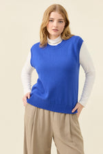 Darby Knit Vest from Isle of Mine - Cobalt