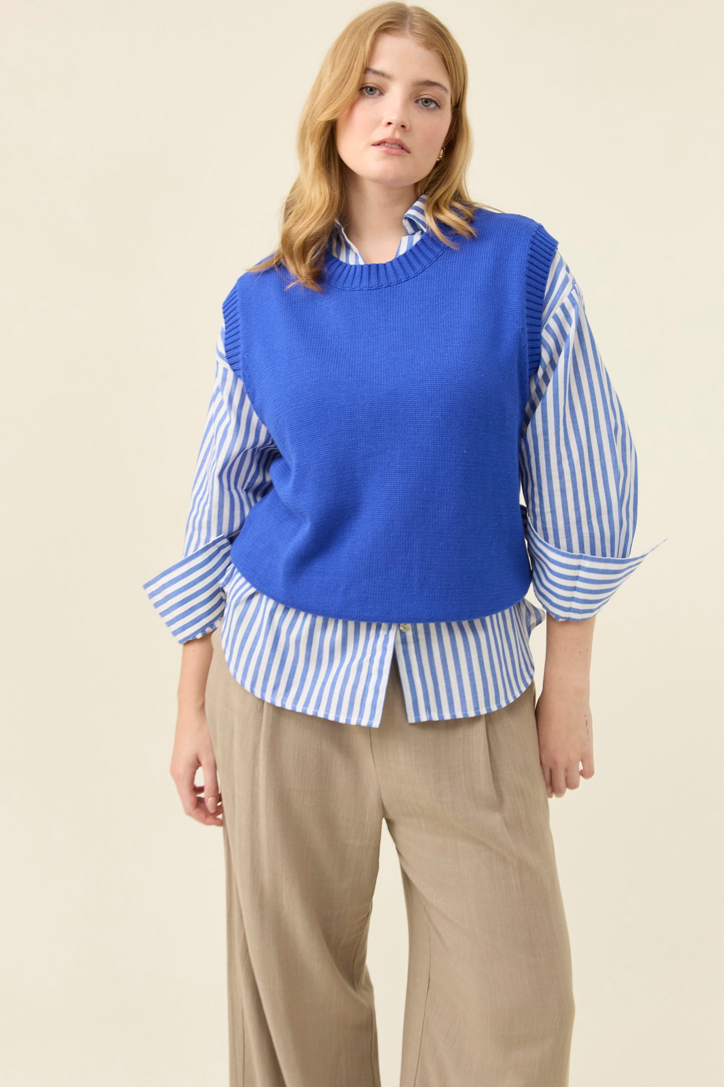 Darby Knit Vest from Isle of Mine - Cobalt