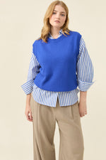 Darby Knit Vest from Isle of Mine - Cobalt