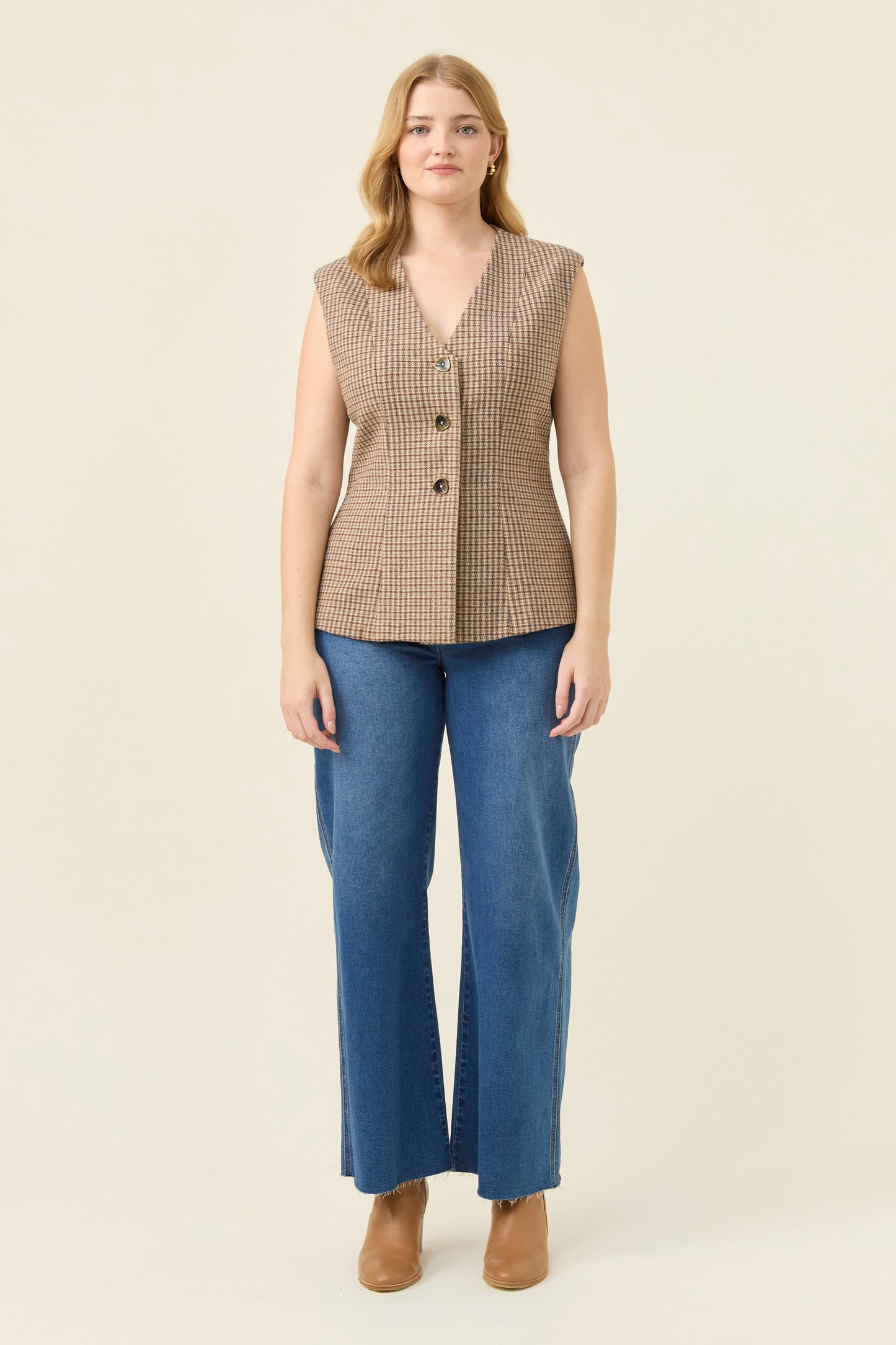Cassidy Vest from Isle of Mine- Taupe