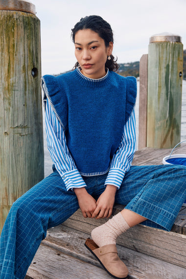 Sloane Denim Pant from Isle of Mine - Denim Check