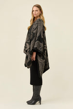 Lucia Cape from Isle of Mine - Charcoal Paisley