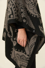 Lucia Cape from Isle of Mine - Charcoal Paisley