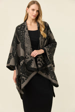 Lucia Cape from Isle of Mine - Charcoal Paisley