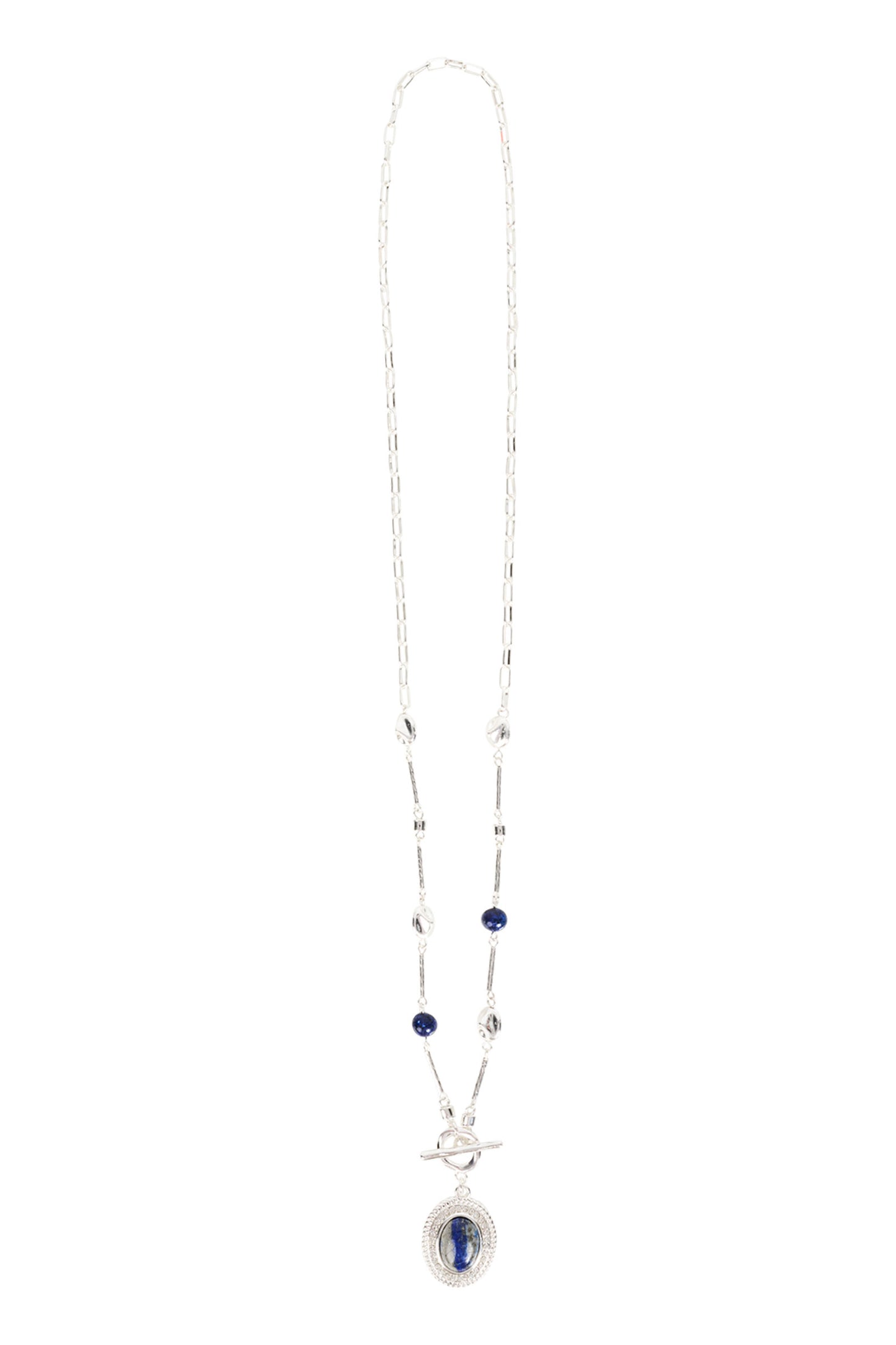 Darby Long Necklace - Silver