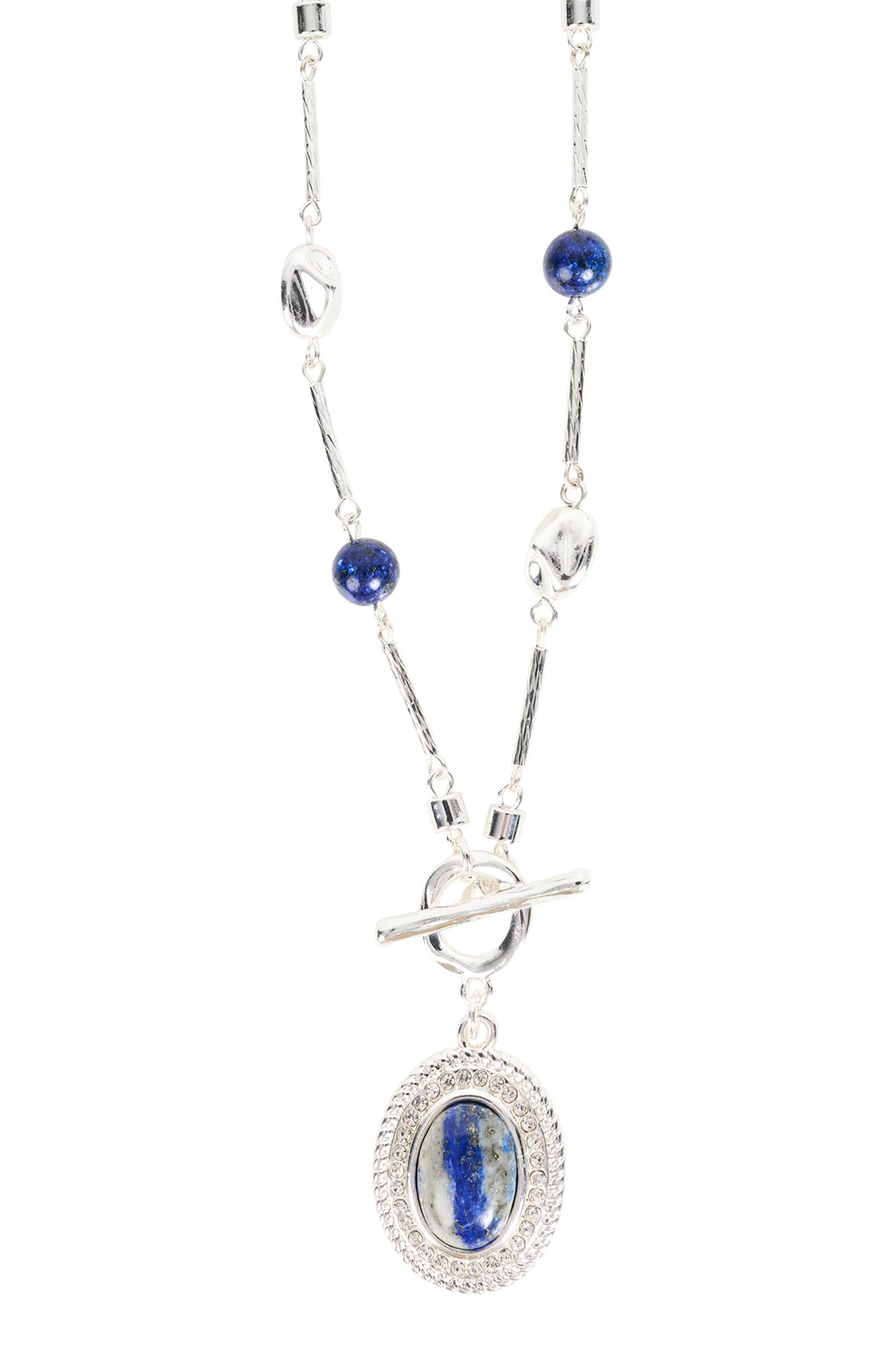 Darby Long Necklace - Silver