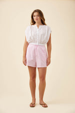 Rosa Reversible Crop Top White