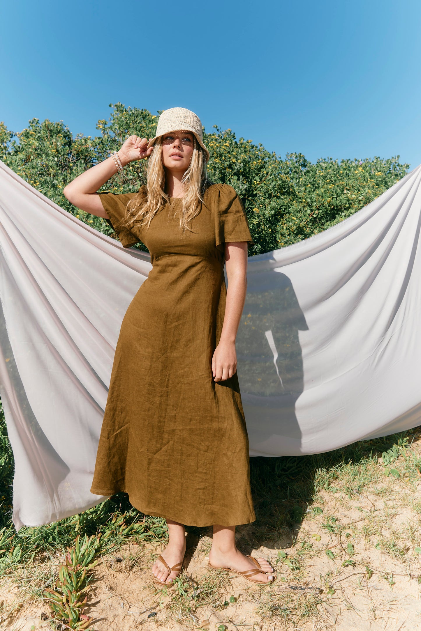 Anita Maxi Dress from Isle of Mine - Olive