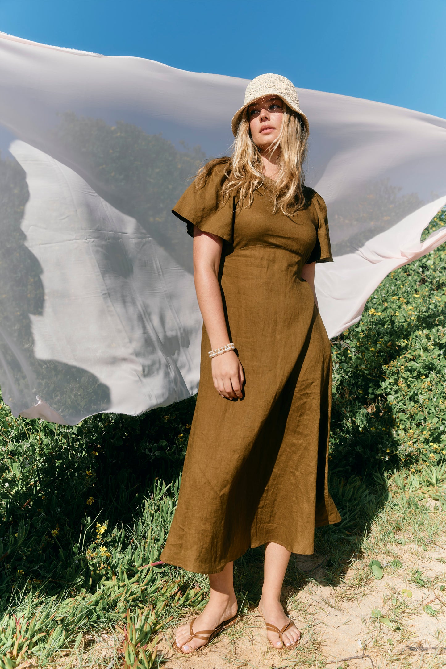 Anita Maxi Dress from Isle of Mine - Olive