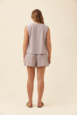 Lyndell Button Tank from Isle of Mine - Taupe