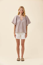 Lyndell Shirred Top from Isle of Mine - Taupe