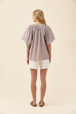 Lyndell Shirred Top from Isle of Mine - Taupe