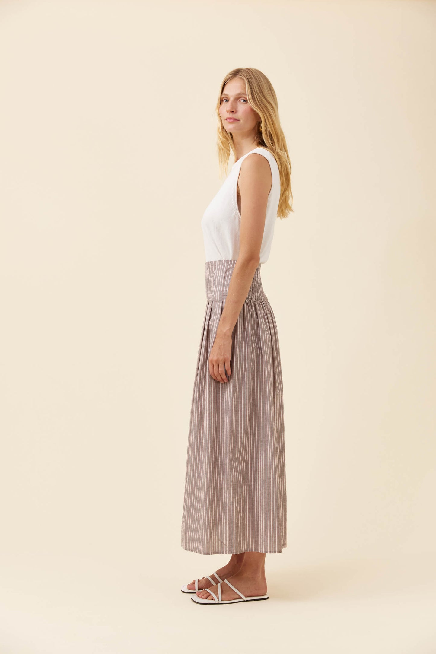 Lyndell Maxi Skirt from Isle of Mine - Taupe