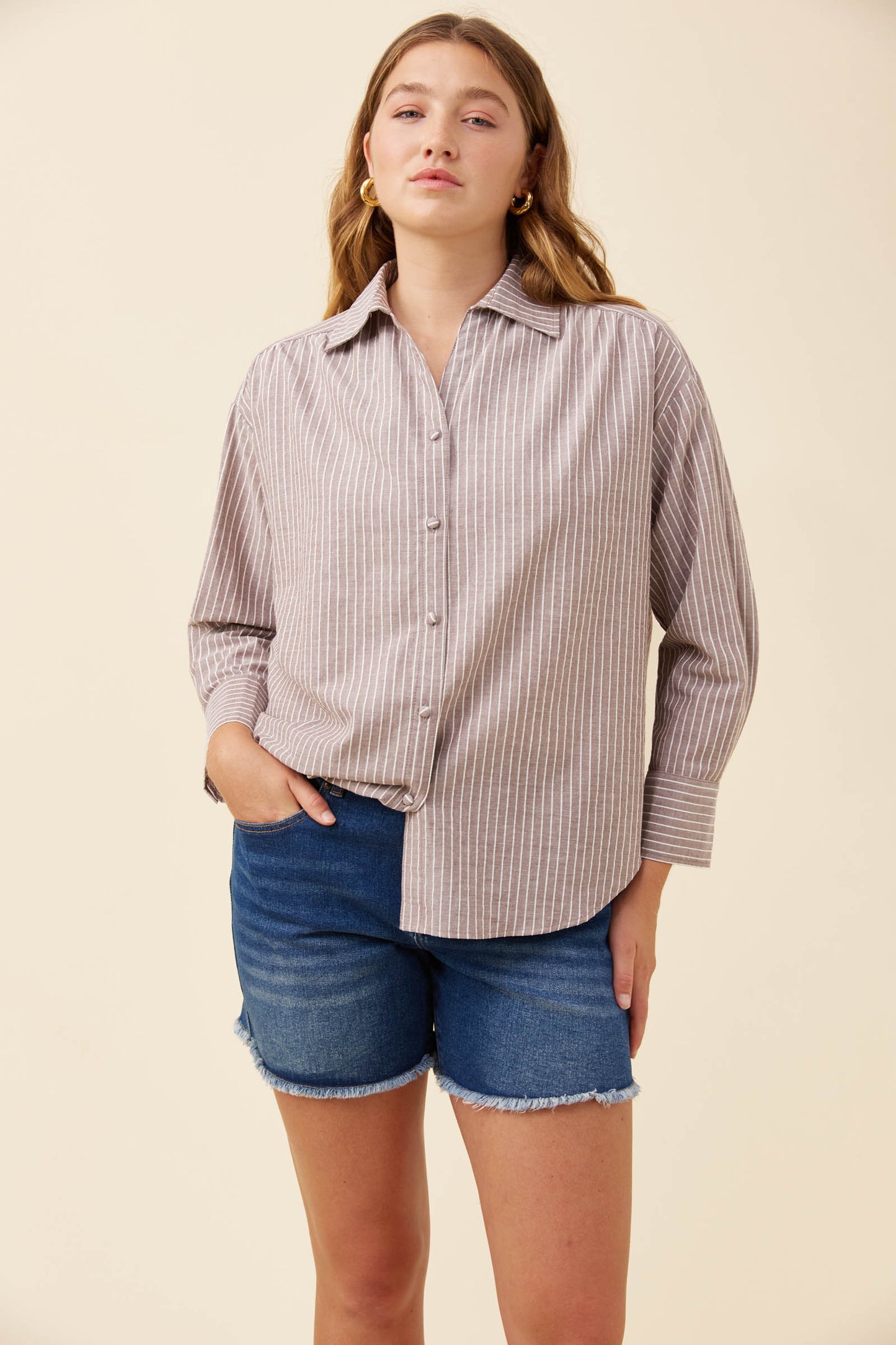 Lyndell Shirt from Isle of Mine - Taupe