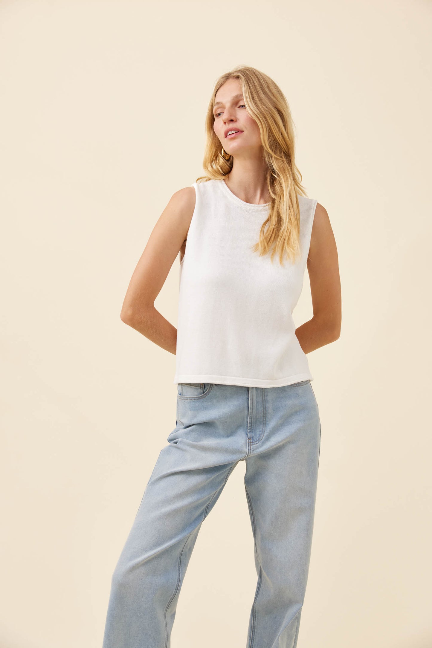 Haser Tank Top from Isle of Mine - White