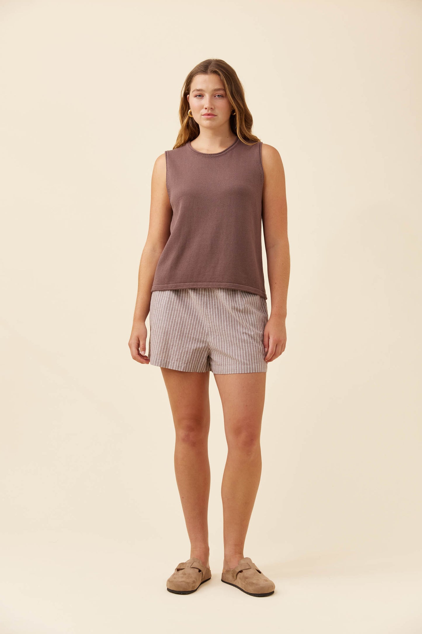 Haser Tank Top from Isle of Mine - Taupe