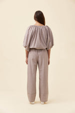 Lyndell Drawstring Top from Isle of Mine - Taupe