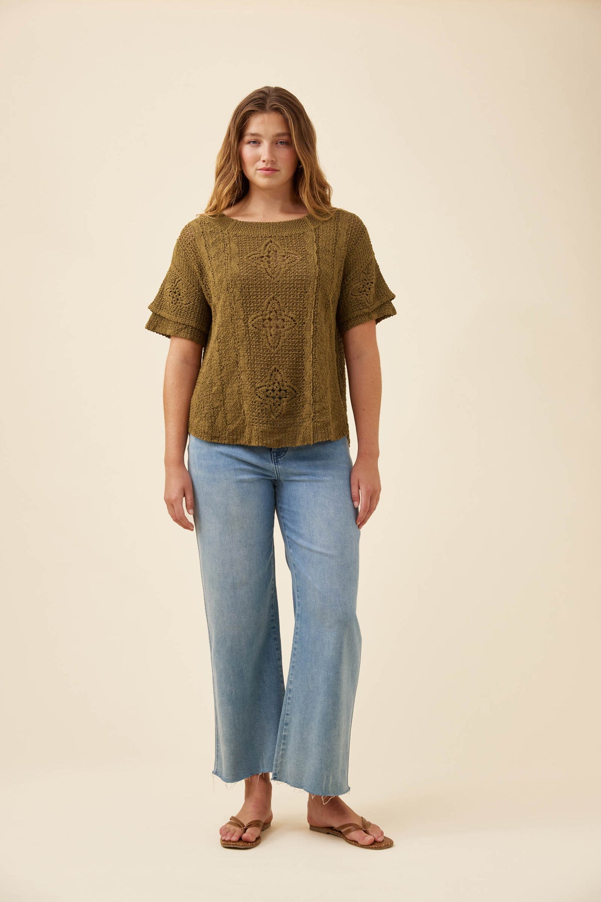 Maggie Crochet Top from Isle of Mine - Olive