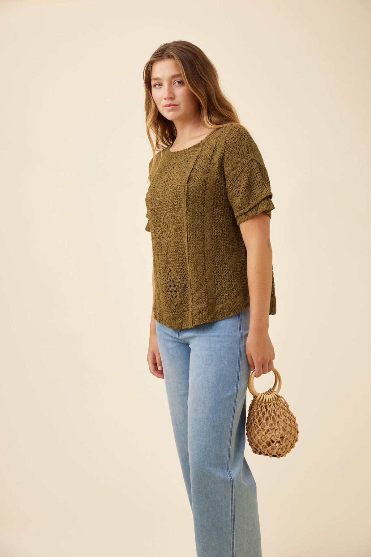 Maggie Crochet Top from Isle of Mine - Olive