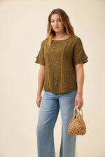 Maggie Crochet Top from Isle of Mine - Olive