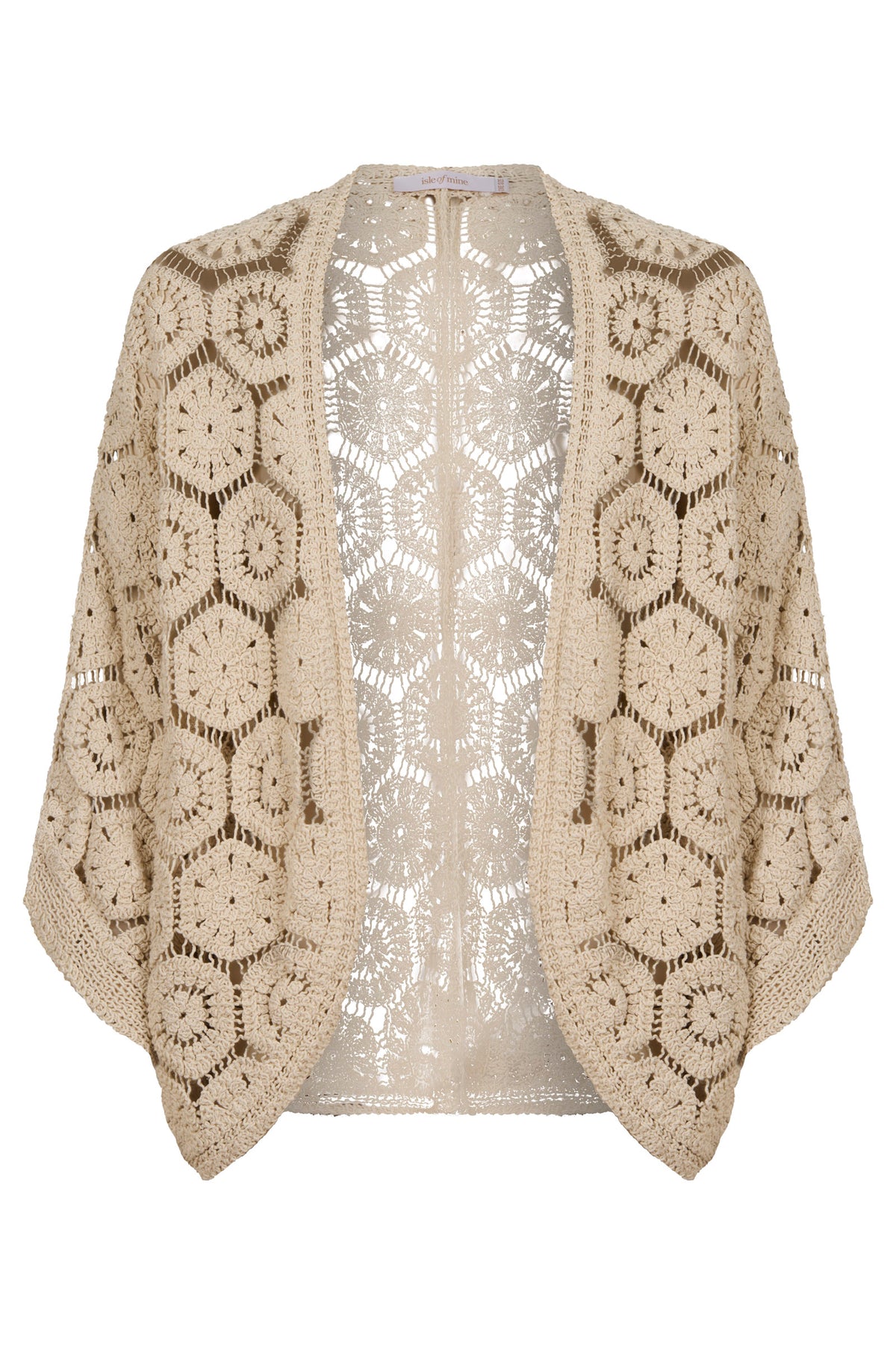 Maggie Crochet Cape - Canvas