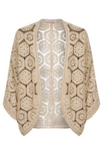 Maggie Crochet Cape - Canvas