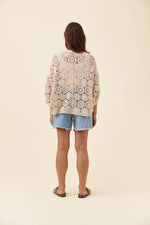 Maggie Crochet Cape - Canvas