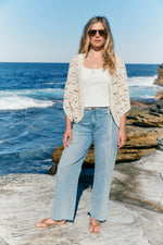 Maggie Crochet Cape - Canvas