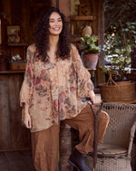 Ariel chiffon blouse - Antique Rose